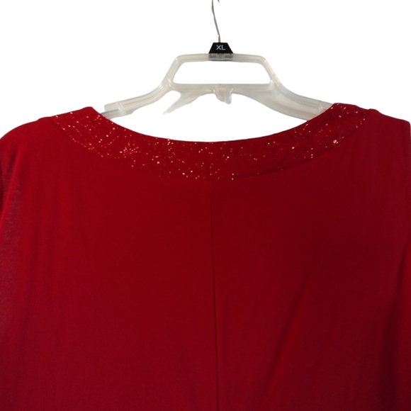 NWT R & M Richards two piece red large petite dress and jacket - Picture 6 of 10